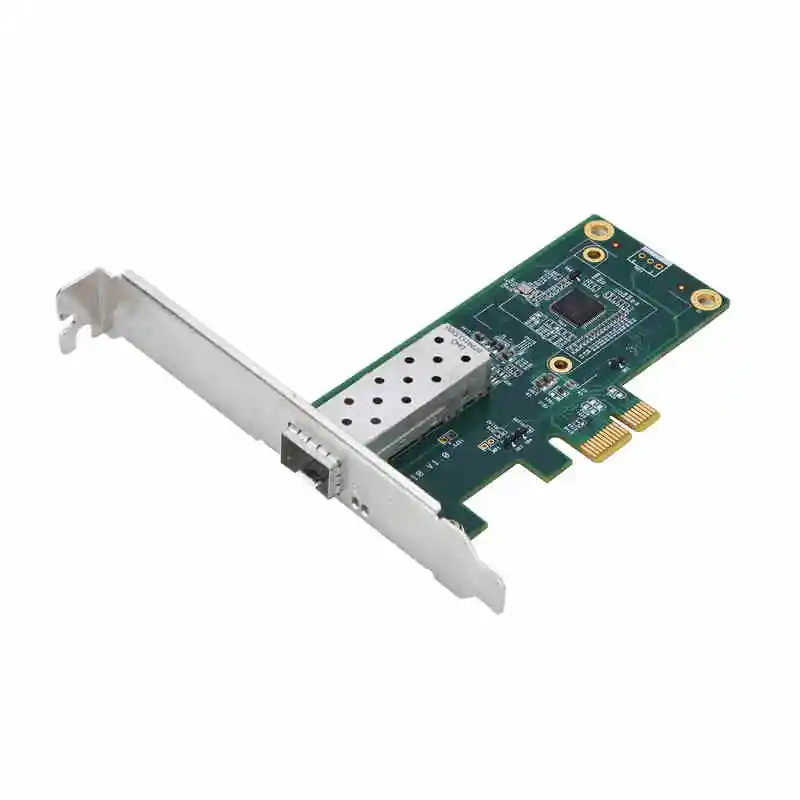 DIEWU Intel I210 PCIe Gigabit Одиночная SFP волоконная сетевая lan Карта|Сетевые карты| |