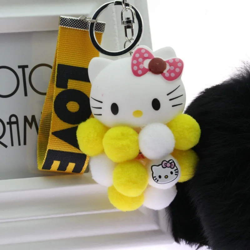 1 шт. 7 цветов 90*60 мм HelloKitty милое плюшевое кольцо плюшевые брелоки цепные игрушки