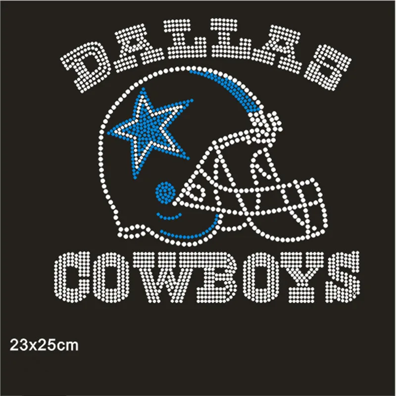 Термотрансферы Cowboys на заказ из стразов для одежды аппликаций железо горном