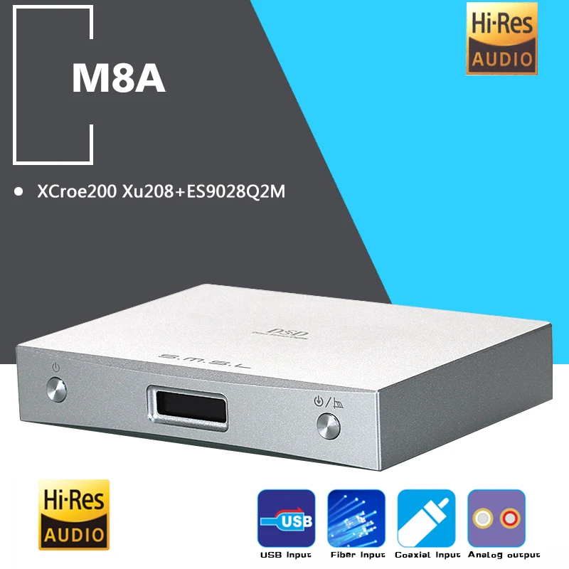 Новый SMSL M8A ЦАП dsd512/768 кГц Мини HiFi аудио декодер Усилители домашние USB получать