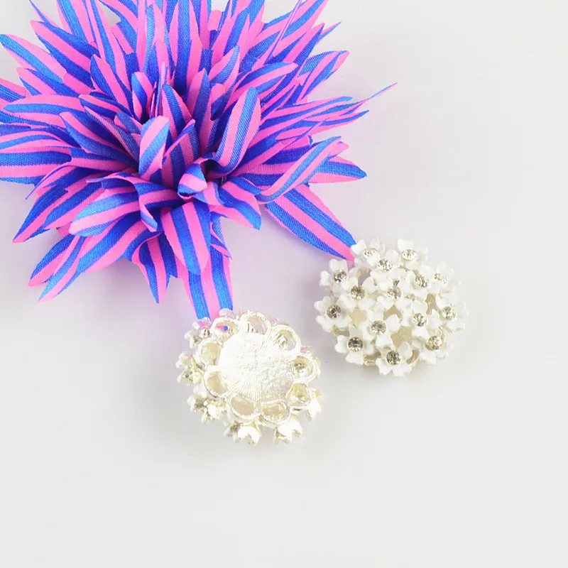 100 шт./лот заколка для волос из сплава с цветами и стразами аксессуары украшения