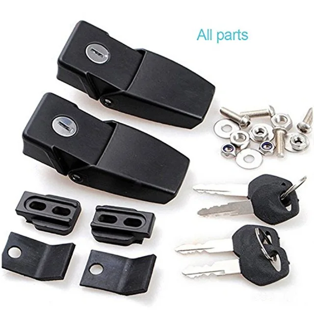 METAL Black KEY Новейший капот замок двигателя кронштейн защелки Пряжка держатель защелка Противоугонный ключ металлический ABS для Jeep Wrangler jk 07 Up автомобильные аксессуары - Цвет: METAL Black KEY