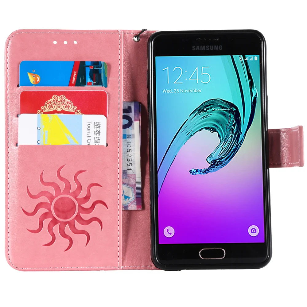 Флип чехол для Samsung Galaxy A3 2016 A36 кожаный бумажник бампер искусственная