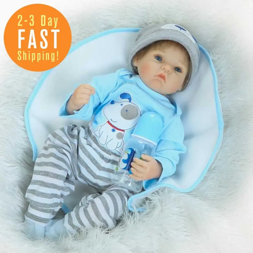 Bebe жив кукла силикона Reborn Baby куклы мальчик милый открытыми глазами новорожденных