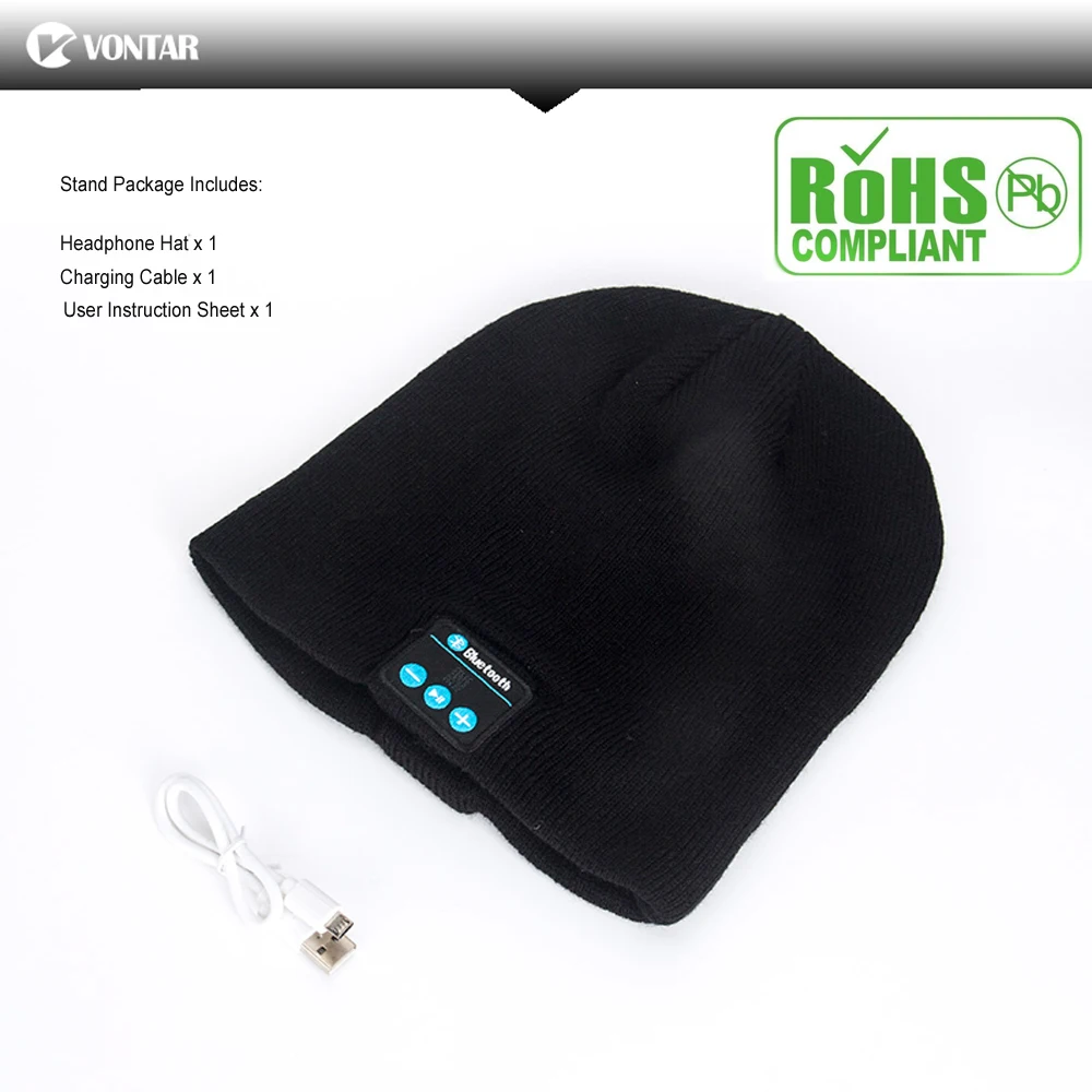 VONTAR MK 1 2 Беспроводной Bluetooth наушники музыка hat Smart шапки гарнитуры теплые шапочки