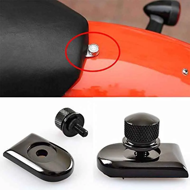 Mansuo 6mm Aluminum Motorcycle Rear Seat Bolt Billet for Sportster Street Glide Black | Автомобили и мотоциклы