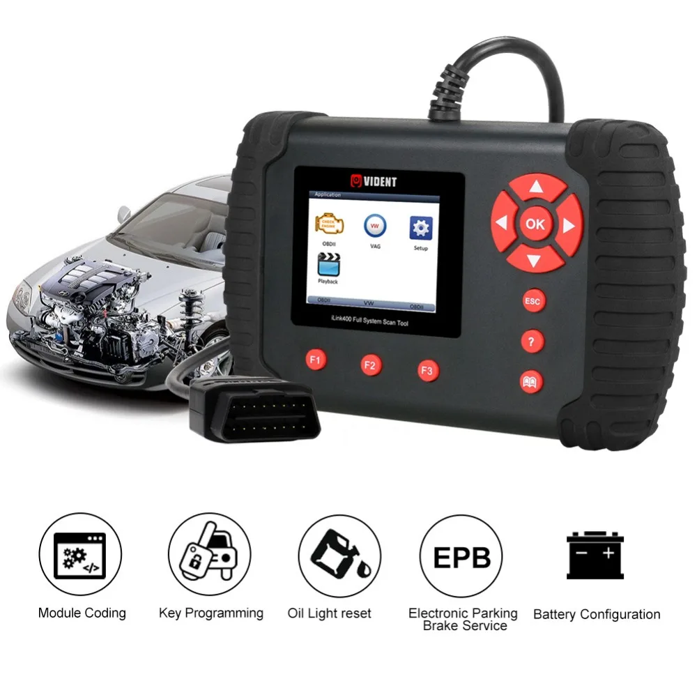 VIDENT iLink400 автоматический мультисистемный сканирующий инструмент OBDII поддержка
