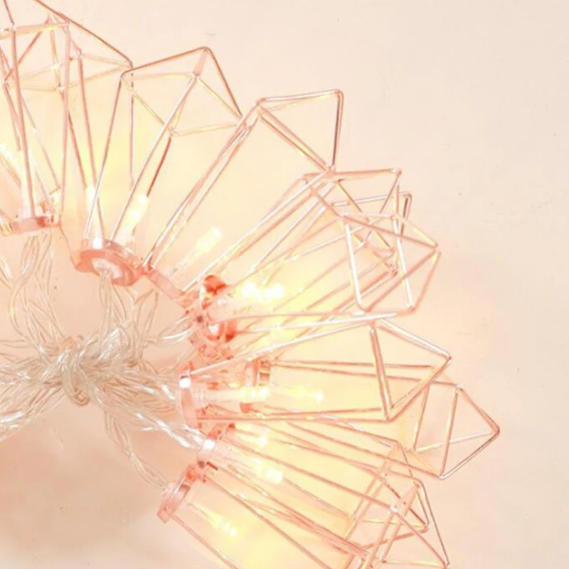 Светодиодная гирсветильник из розового золота со стразами 10/20