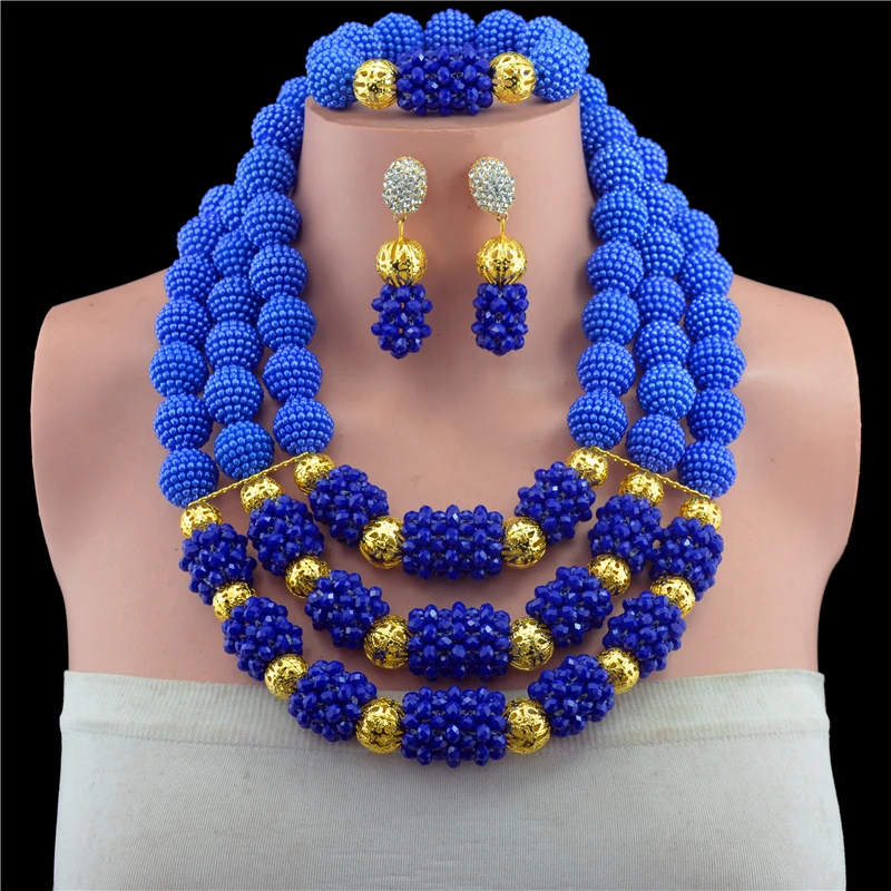 Новинка 2017 нигерийские Свадебные комплекты ювелирных изделий индийские