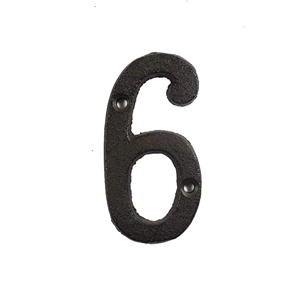 Металлические буквы цифры чугунные украшения знак на дом Doorplate DIY кафе стены HFing - Цвет: as show