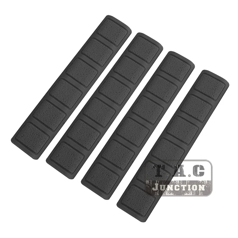 BK 4 шт. KeyMod мягкий резиновый рельсовый чехол панель рукоятка Handguard протектор Тактический B Тип 6,25” - Цвет: BK