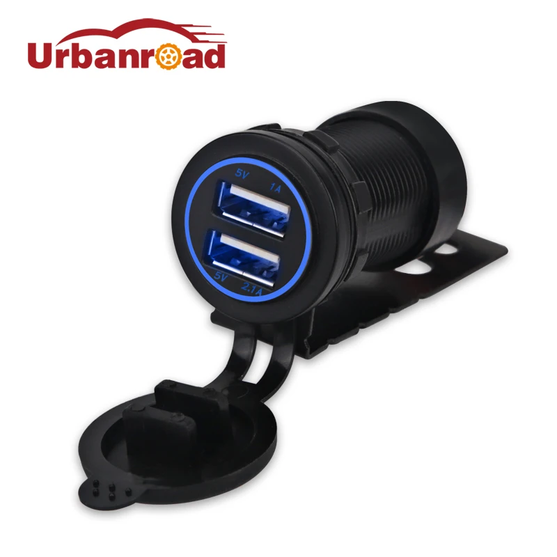 

Waterproof 12v Boat Motorcycle Car Dual USB Socket Charger Power Adapter Outlet Power Cigarette 3.1a Motorcycle USB Port Charger