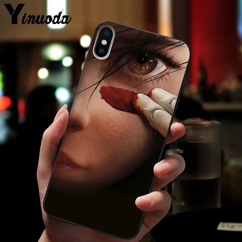 Yinuoda ALITA черный ТПУ Мягкий силиконовый чехол для телефона iPhone 5 5Sx 6 7 plus 8 X XS MAX
