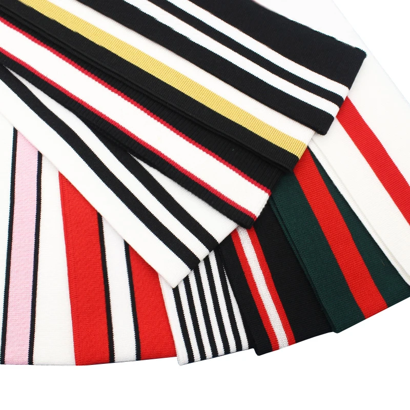 2 шт. эластичная трикотажная ткань в полоску с защитой от пиллинга|Ткань| |