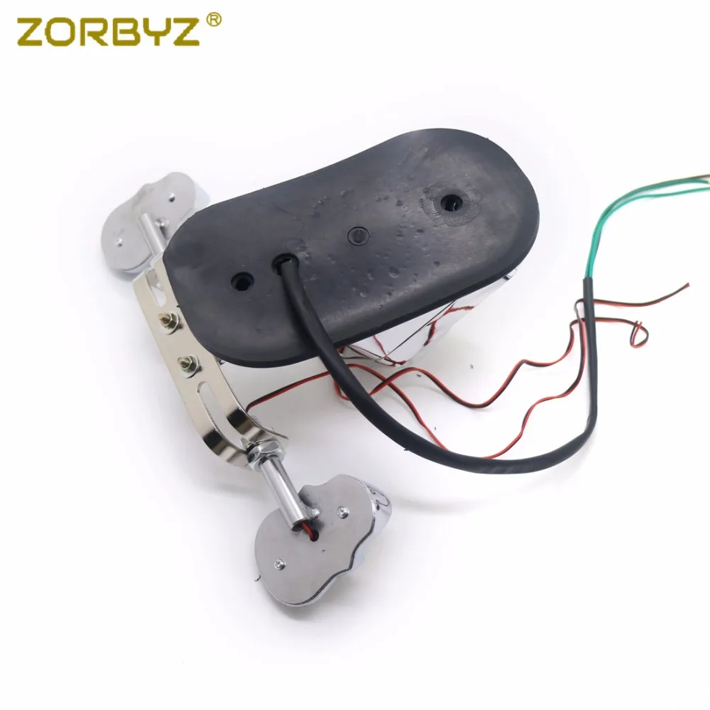 ZORBYZ хром мотоциклетный череп поворотный сигнал задний брызговик стоп-сигнал для