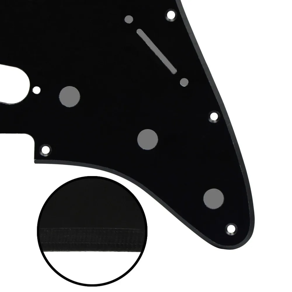 Новый черный 1Ply SSS 11 отверстий для электрогитары Pickguard ST Scratch Plate с монтажными