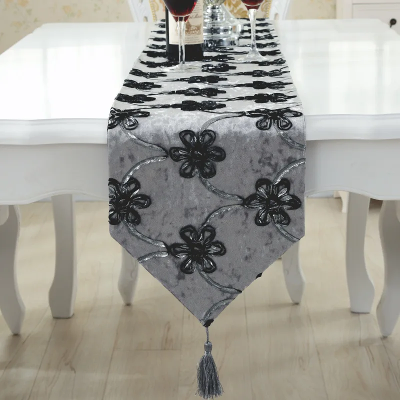 3D ромашки вышитые скатерти льняные и фланелевые ткани настольный декор с флагами