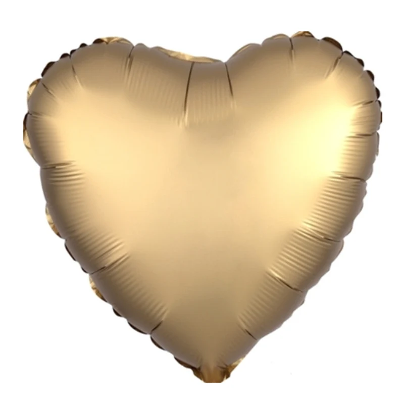 Heart Gold Новинка, 10 шт., 18 дюймов, хромированные, металлические, сердце, звезда, круглые, гелиевые, фольгированные шары, для детей, для первого дня рождения, вечеринки, свадебные украшения, воздушные шары - Цвет: Heart Gold