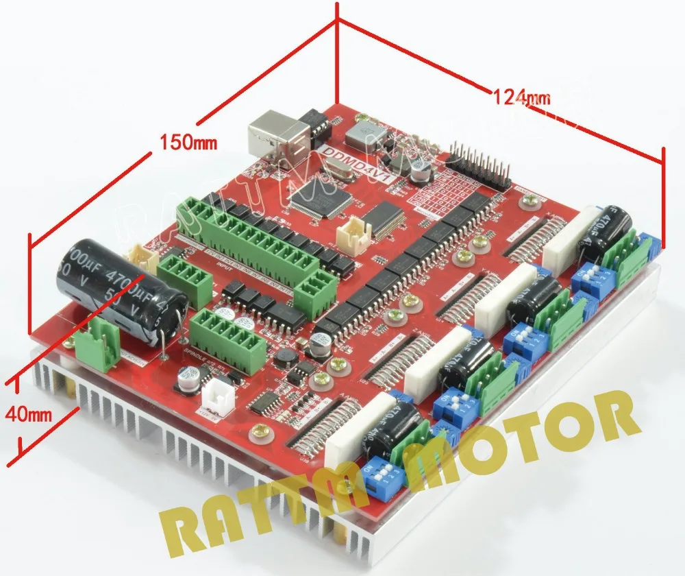 Powerful CNC 200KHZ 4 Axis USB MACH3 driver board controller 4A current V type | Обустройство дома