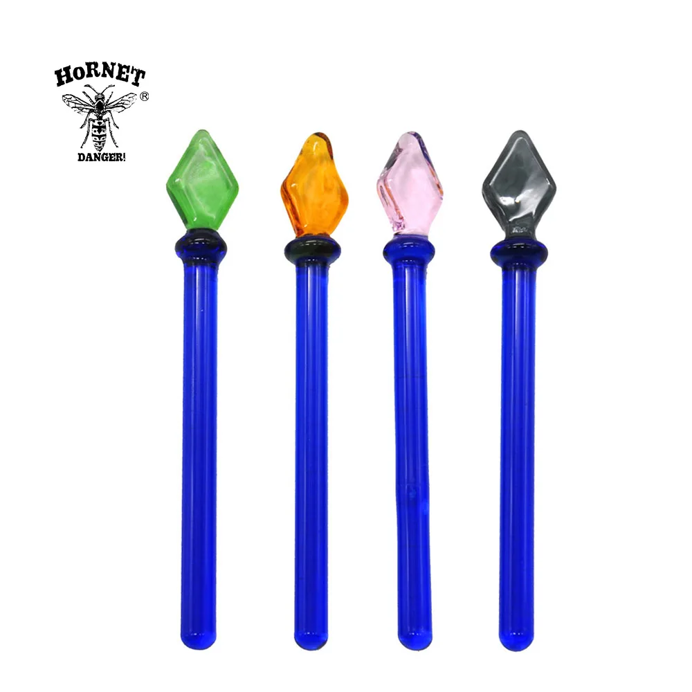 HORNET премиум стекло Dabbler 4 45 дюймов воск Dab инструмент Красочные толстые Pyrex Dabber