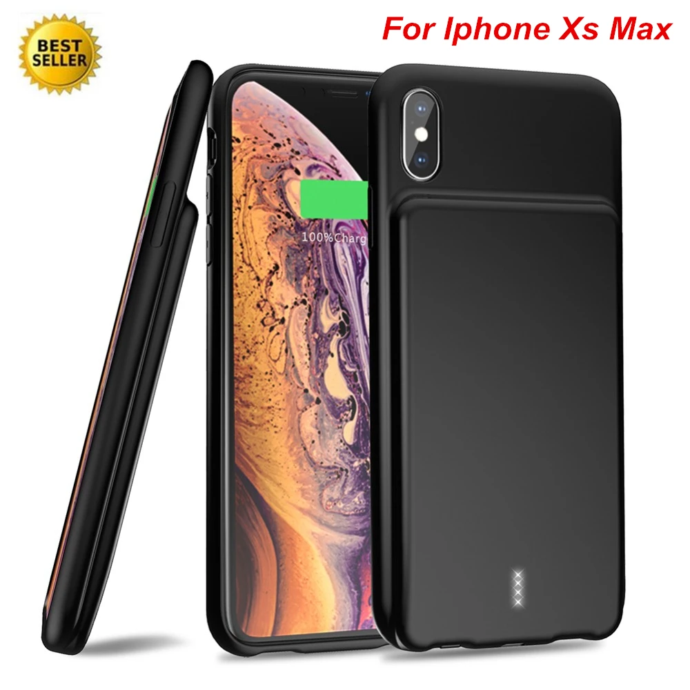 Для iphone XS Max чехол для зарядного устройства Смарт ультра-тонкий 5000 мАч Внешний