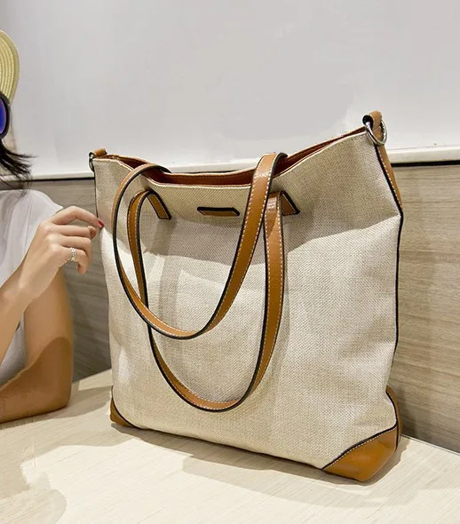

casual canvas one shoulder big bags fashion all-match women's messenger bag
