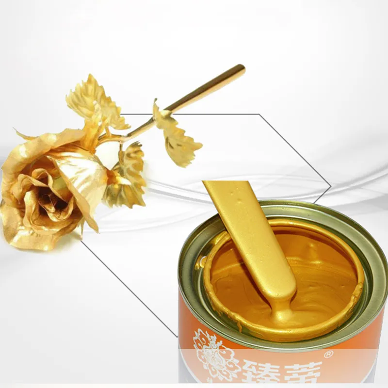 50g/ bottle Hot stamping bright Gold paint,Metal lacquer, wood paint, tasteless oil-based paint,can be applied on any surface