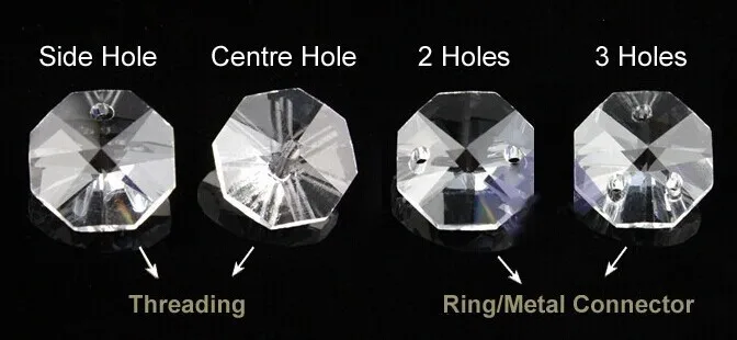 14 мм AAA machine Cut кристально чистые Восьмиугольные бусины люстра Хрустальная в три