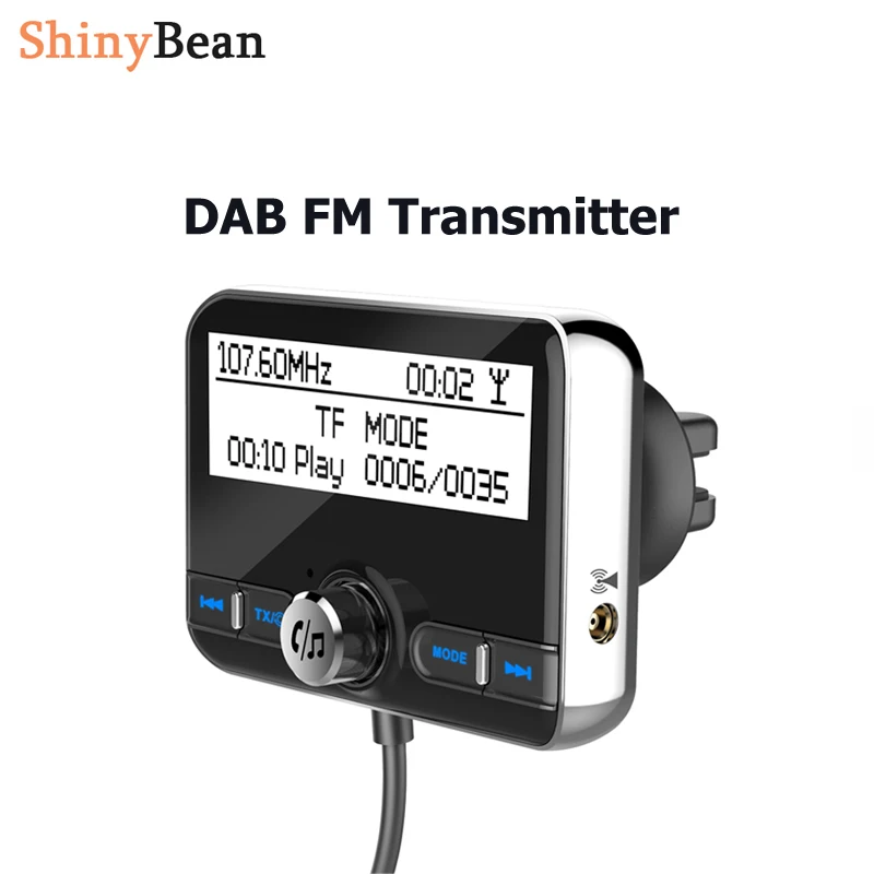 DAB Bluetooth FM передатчик 2 4 &quotЖК экран громкой связи AUX модулятор