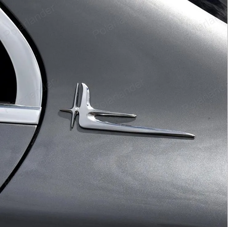 1 Pair Car fender Emblems decal for B/enz C class C180L C260L C200L C320 decorative 3D Refitting Chrome stickers |