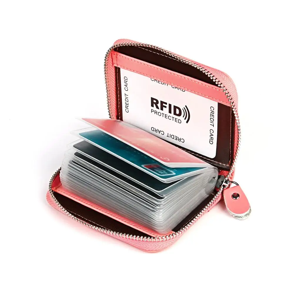 Органайзер из натуральной кожи деловой держатель для банковских карт RFID