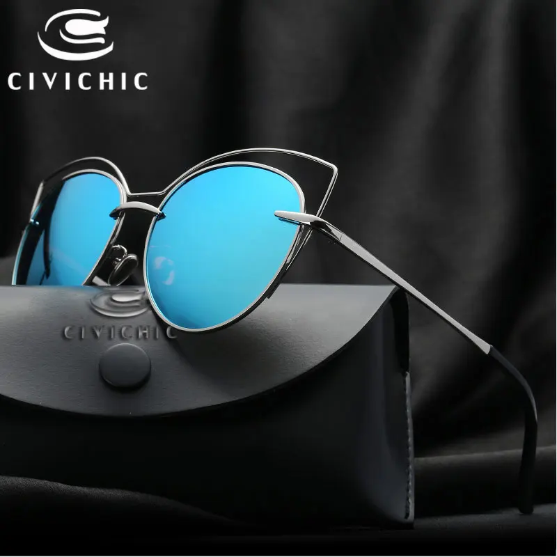 

CIVICHIC Street Fashion Polarized Sunglasses Women Retro Cats Eyes Glasses HD Oculos De Sol Mirror Coated Gafas Mujer UV400 E249
