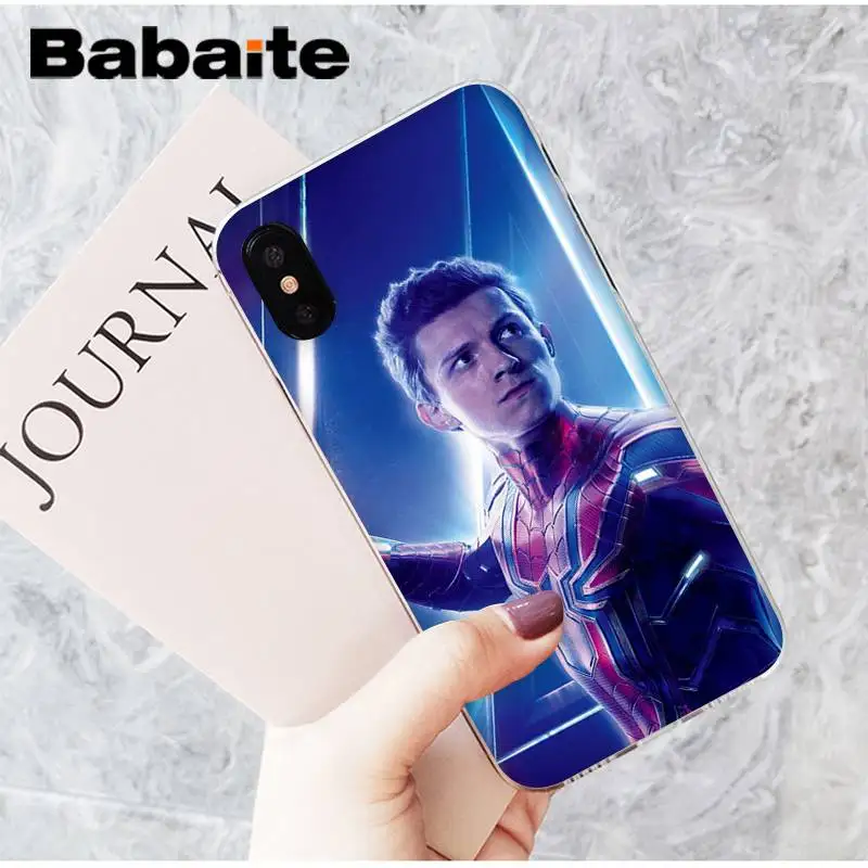 Babaite том Холланд Человек-паук модный крутой мальчик чехол для телефона для iPhone X XS MAX 6 6S 7 7plus 8 8Plus 5 5S XR 10 11 11pro 11promax