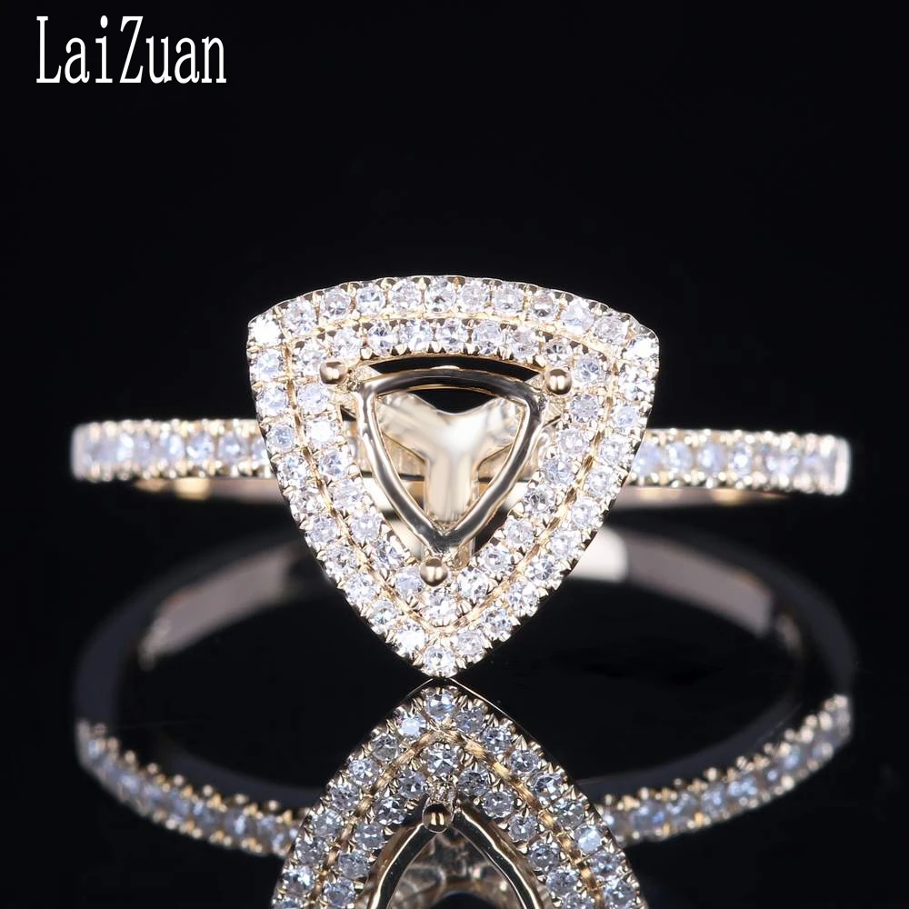 

LaiZuan, 5x5 мм, триллион, цельное, 14 K, желтое золото, натуральные бриллианты, для помолвки, Женские Ювелирные украшения, элегантное, уникальное, п...