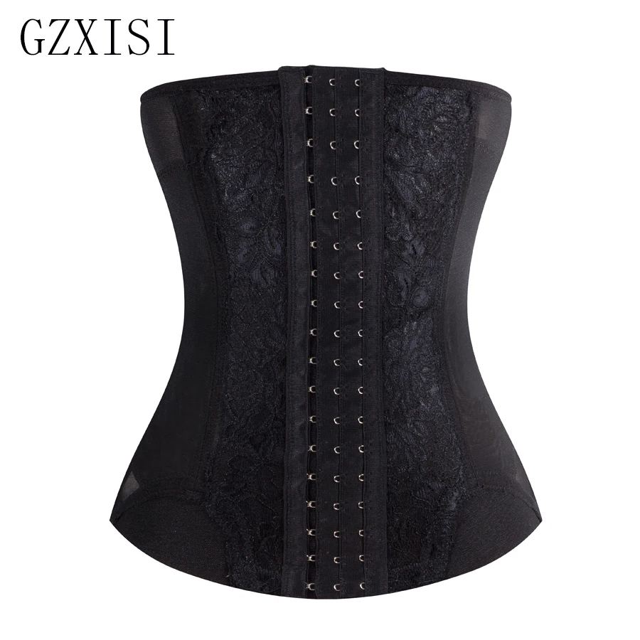 Женский черный корсет для коррекции фигуры корсеты талии со стальным обвалом|corset