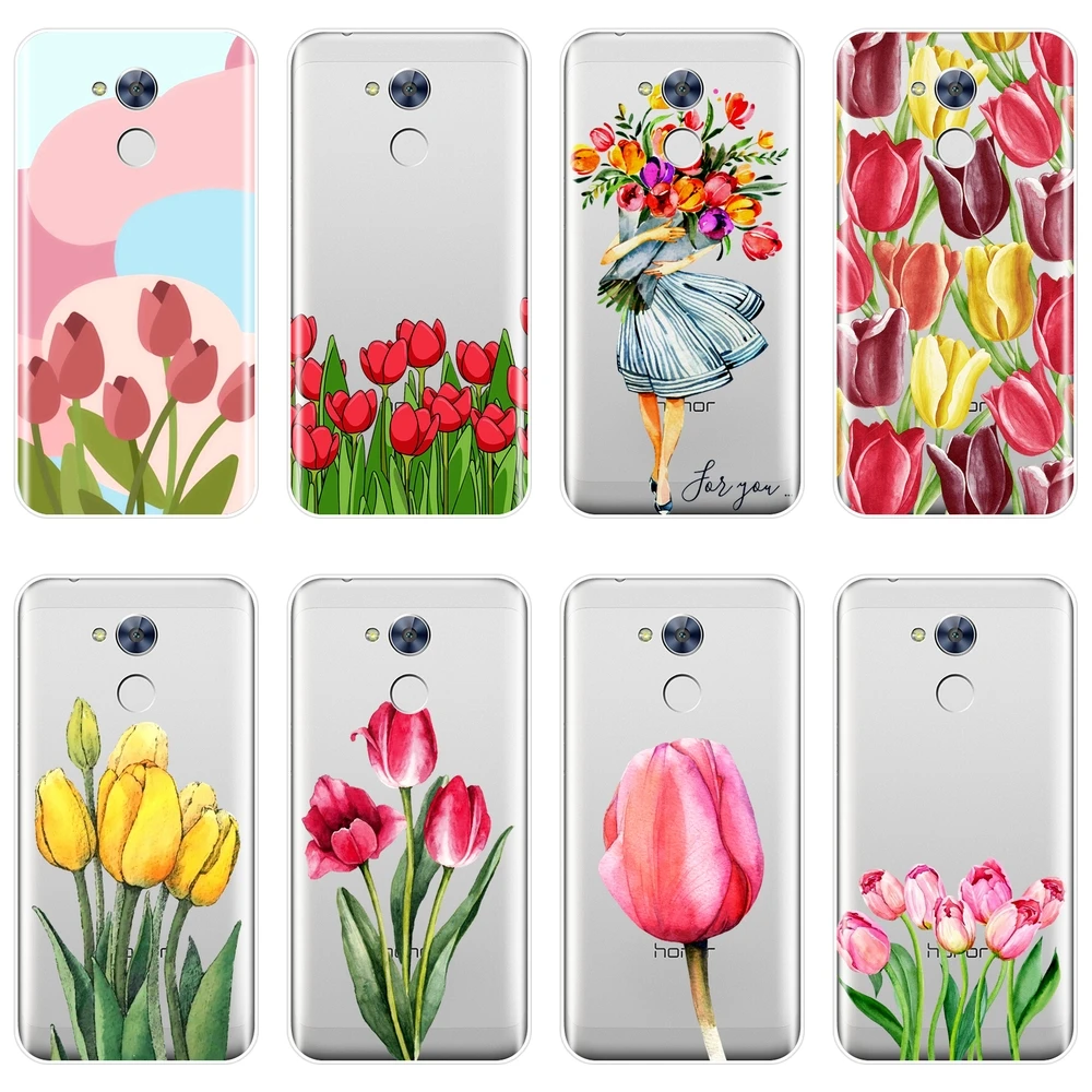 Чехол для телефона Huawei Honor 6 5A 4X 5X 6X 6A силиконовый мягкий чехол с цветочным принтом