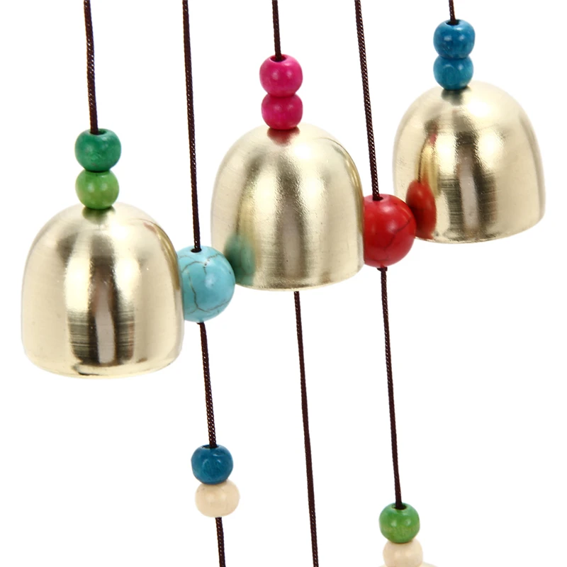 Этнический стиль Lucky Elephant Windchime медь 6 колоколов Открытый Живой дворовый садовый