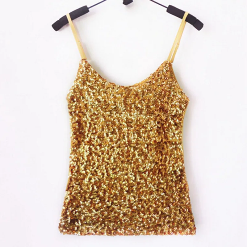 

2020 summer new paragraph in a sequined vest backing Sexy Halter Top, high quality Camis for women and girls