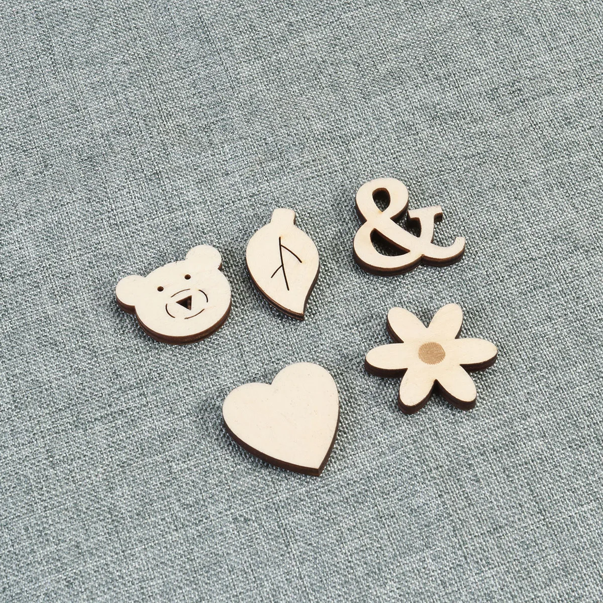 5 шт. деревянные фигурки DIY Craft смешанные узор формы Опора ремесла украшения для