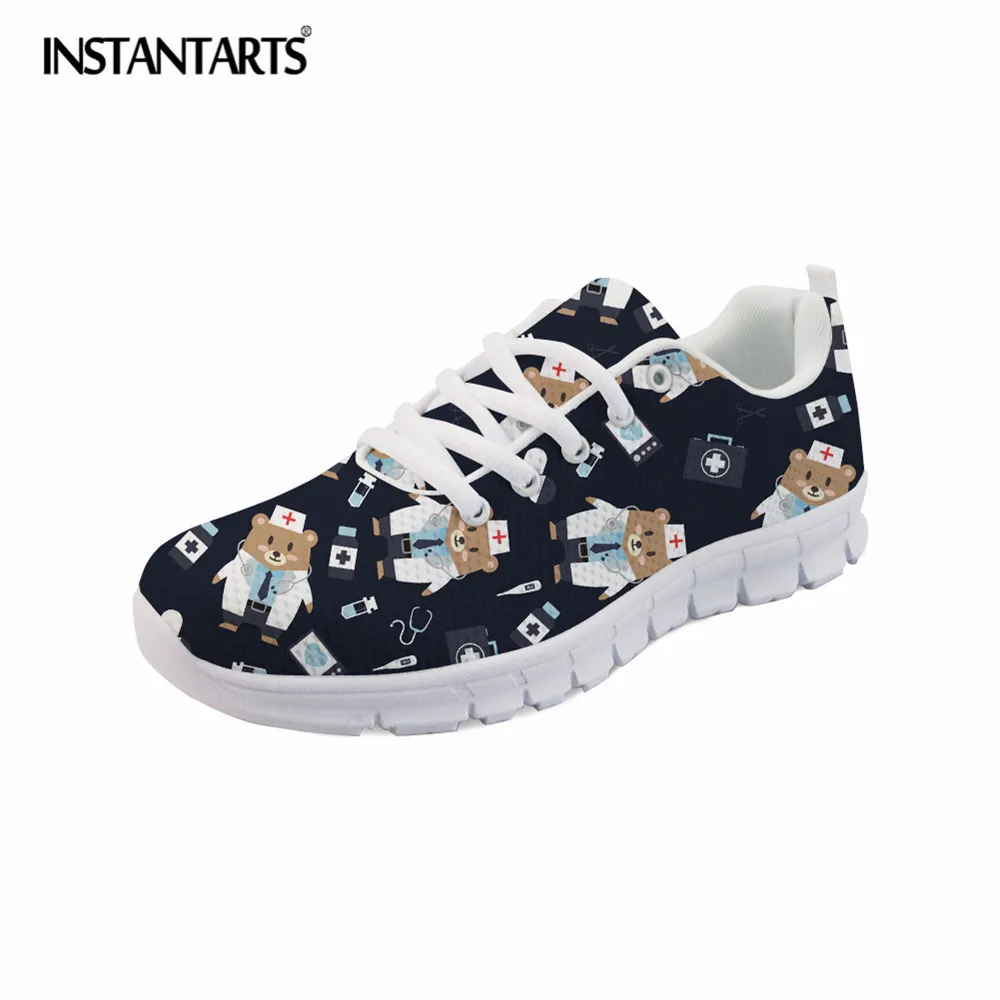 Meilleur INSTANTARTS – Baskets En Maille Respirante Pour Hommes, Chaussures Décontractées Avec Motif De Dessin Animé Doctor Bear Imprimé, Design De Marque