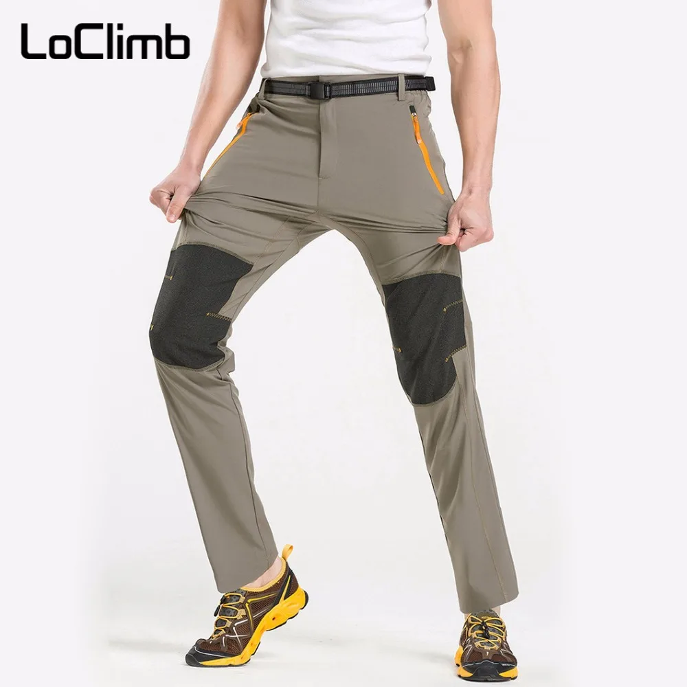 

LoClimb Men's Stretch Outdoor Camping Hiking Pants Spring Summer Sports Trousers For Men Fishing Climbing Trekking Pants,AM029