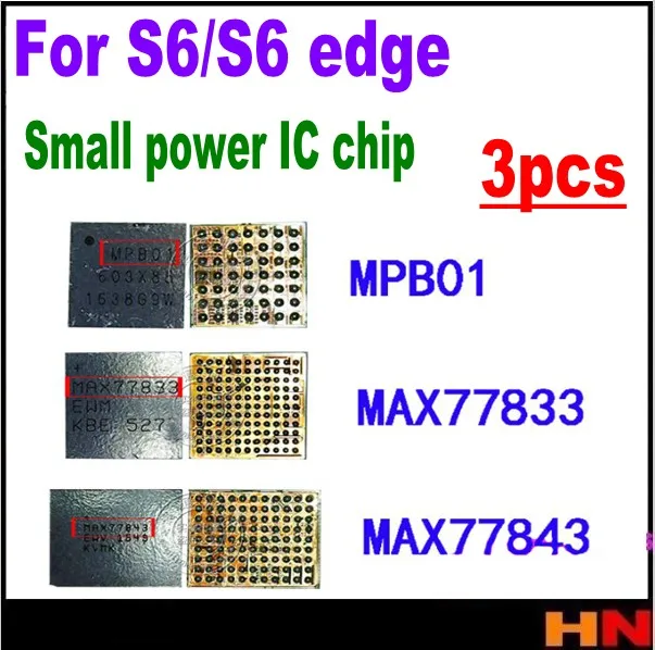 3 шт. MAX77843 MAX77833 для S6 G920F край G925F небольшой микросхема питания S2MPS15A0 MPB02 77833|Шлейфы