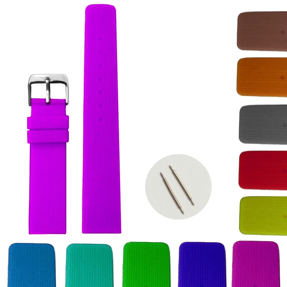 20 мм темно фиолетовый цвет силиконовый желе резиновый ремешок для часов|watch mobile