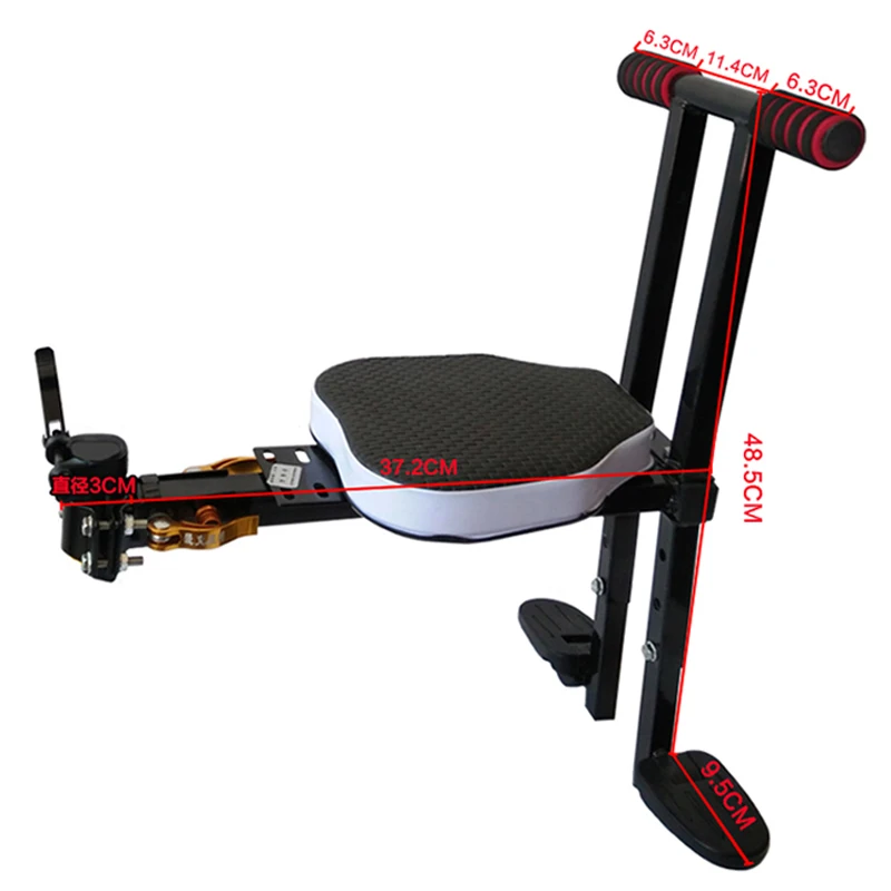 Черный Детское Велосипедное кресло для Xiaomi Mijia Qicycle EF1, складное седло для электровелосипеда, детское Складное Сиденье - Цвет: Черный