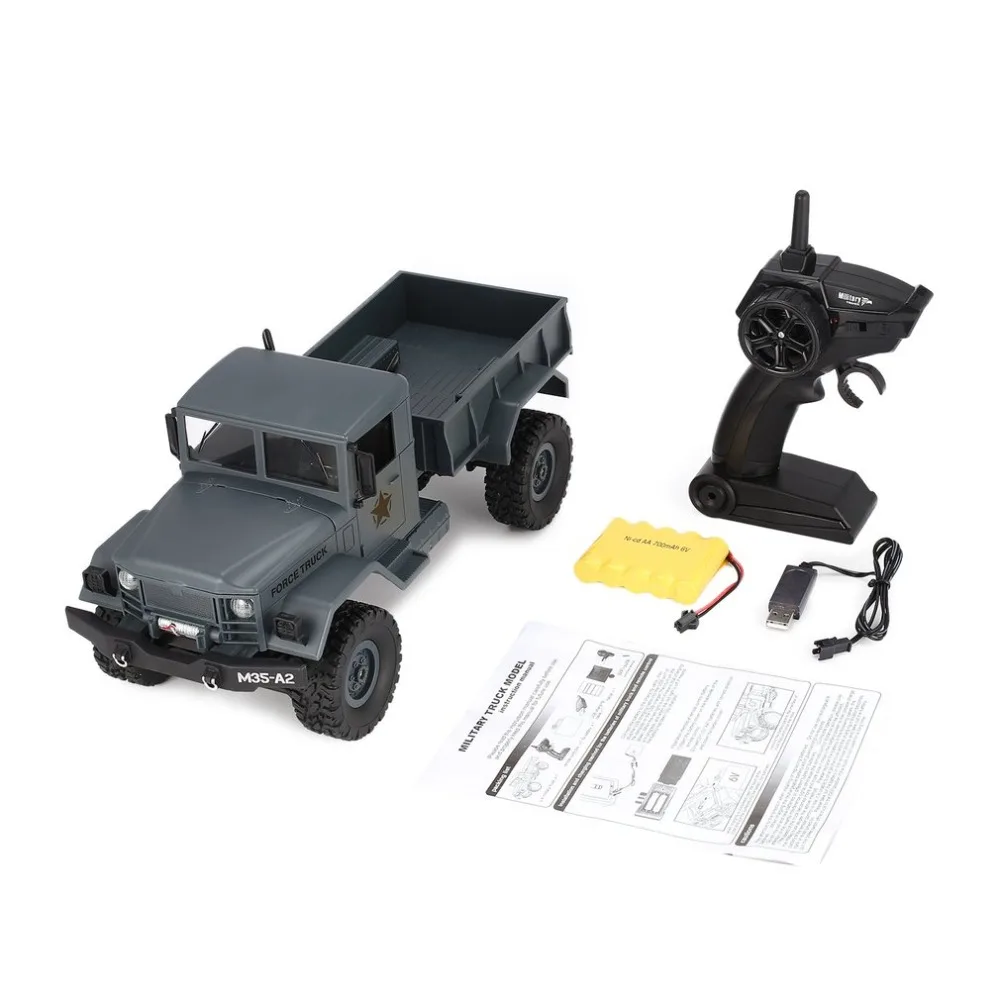 FY001A/B 2 4 ГГц 1/16 4WD внедорожный Радиоуправляемый Военный грузовик альпинист