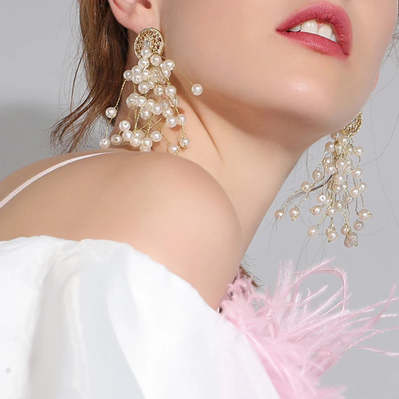 TWOTWINSTYLE корейская мода цветок Длинные наушники для женщин аксессуары для женщин Элегантные Новые