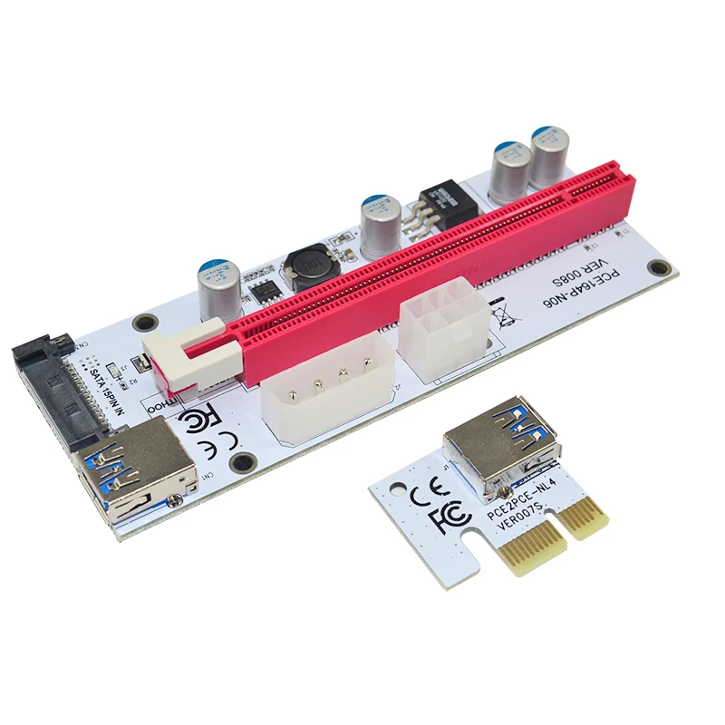 Райзер Angitu PCIE Express 1x to16x VER 008C PCI-E 16X USB 3 0 60 см 2 шт./лот | Компьютеры и офис