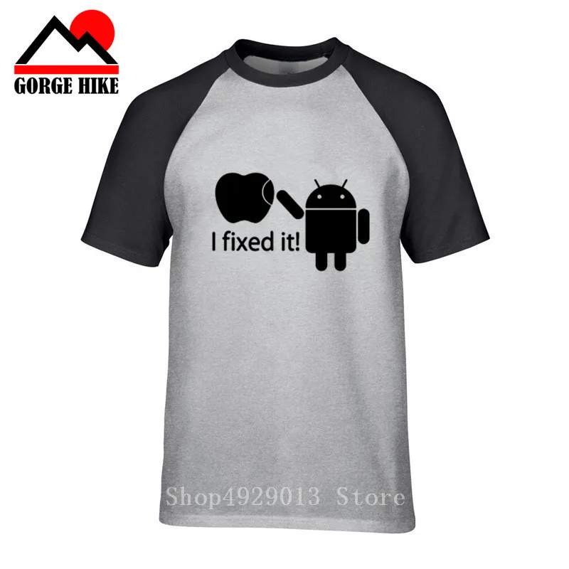 Забавный креативный дизайн Android Robot I Fix It забавная Футболка с принтом 100% хлопок