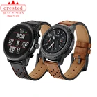 Ремешок кожаный 22 мм для смарт-часов Huawei, браслет для Samsung Gear s3 frontier Galaxy watch 3 45 мм46 мм