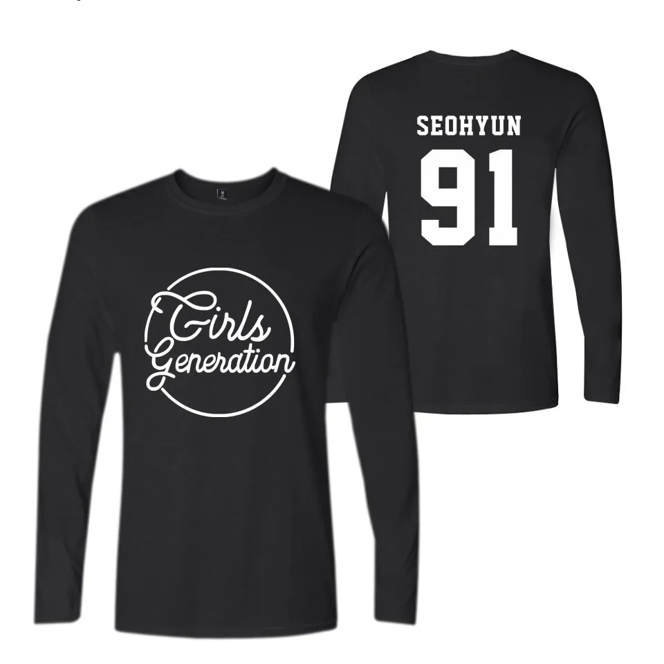 Kpop SNSD Girls Generation шесть Альбом Футболка уличная хлопчатобумажная футболка Сезон